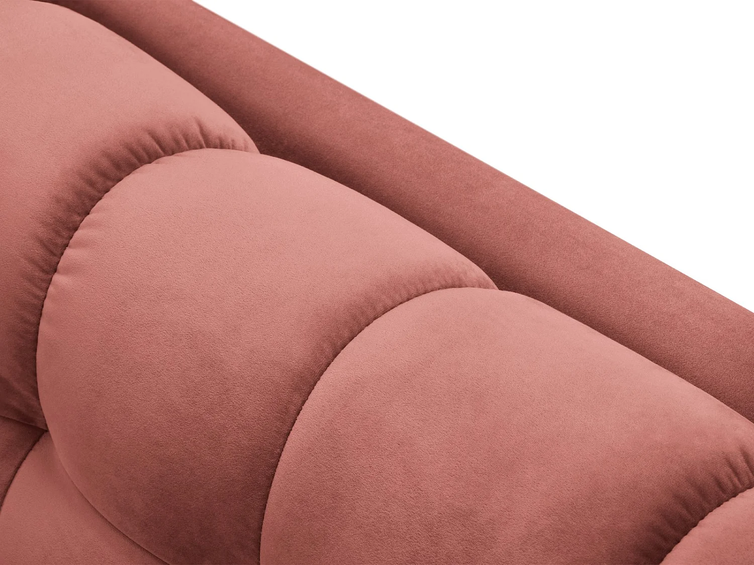 Cosmopolitan Design - Sofá "Bali" 4 lugares em veludo rosa - 217x92x75cm