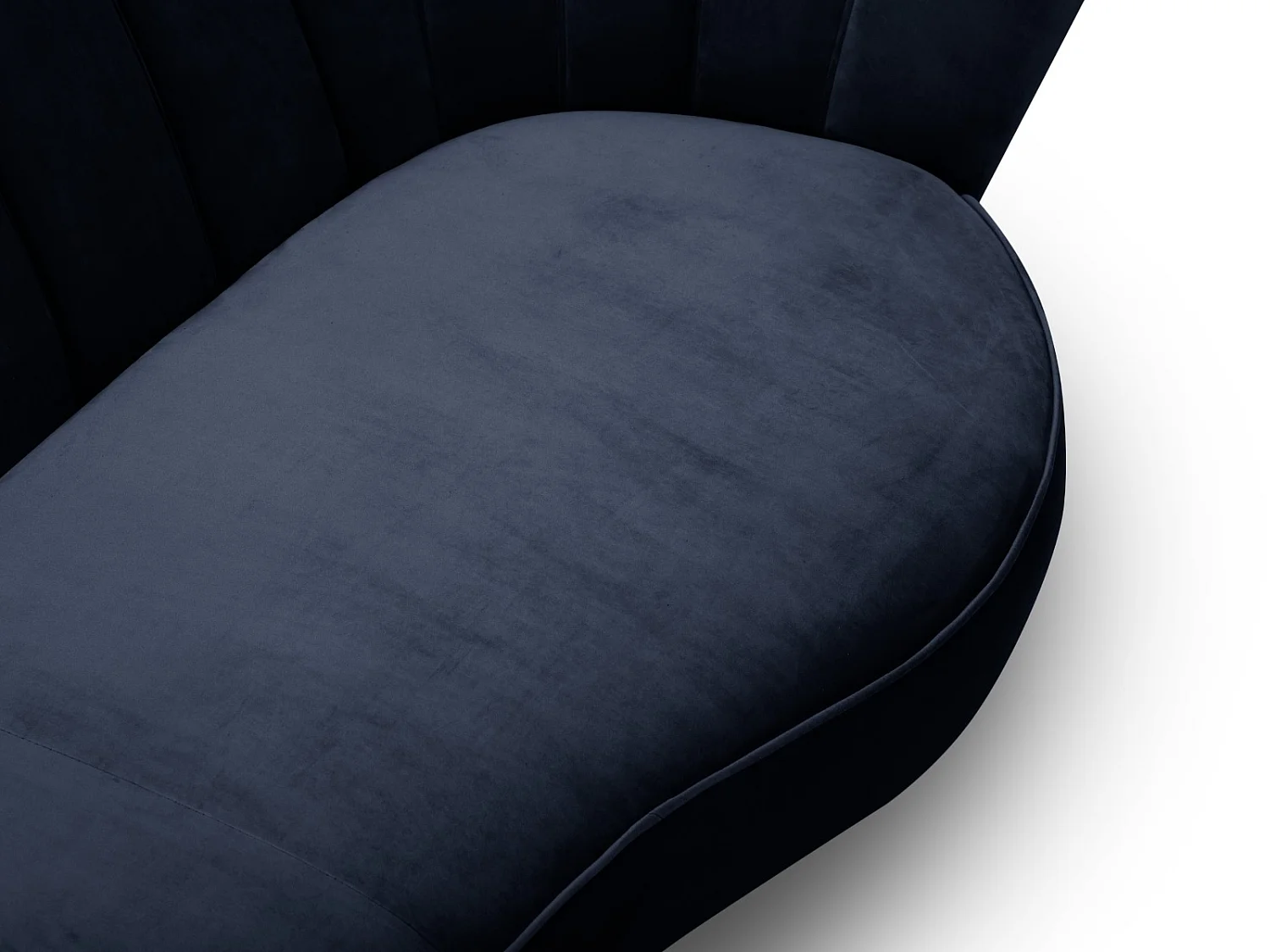 Cosmopolitan Design - Bank "Kingston" 3 zitplaatsen, Flueel, Donkerblauw - 224x95x85cm