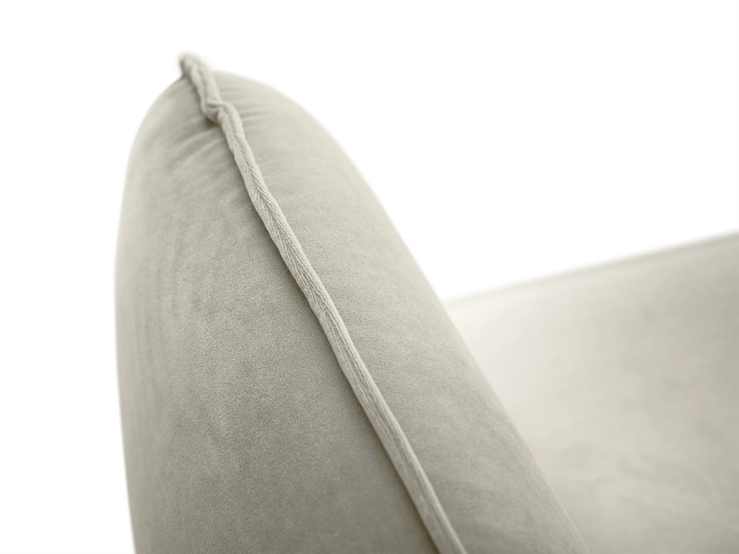 Cosmopolitan Design - Linker hoekbank "Vienna" 6 zitplaatsen, Flueel, Beige - 275x185x95cm