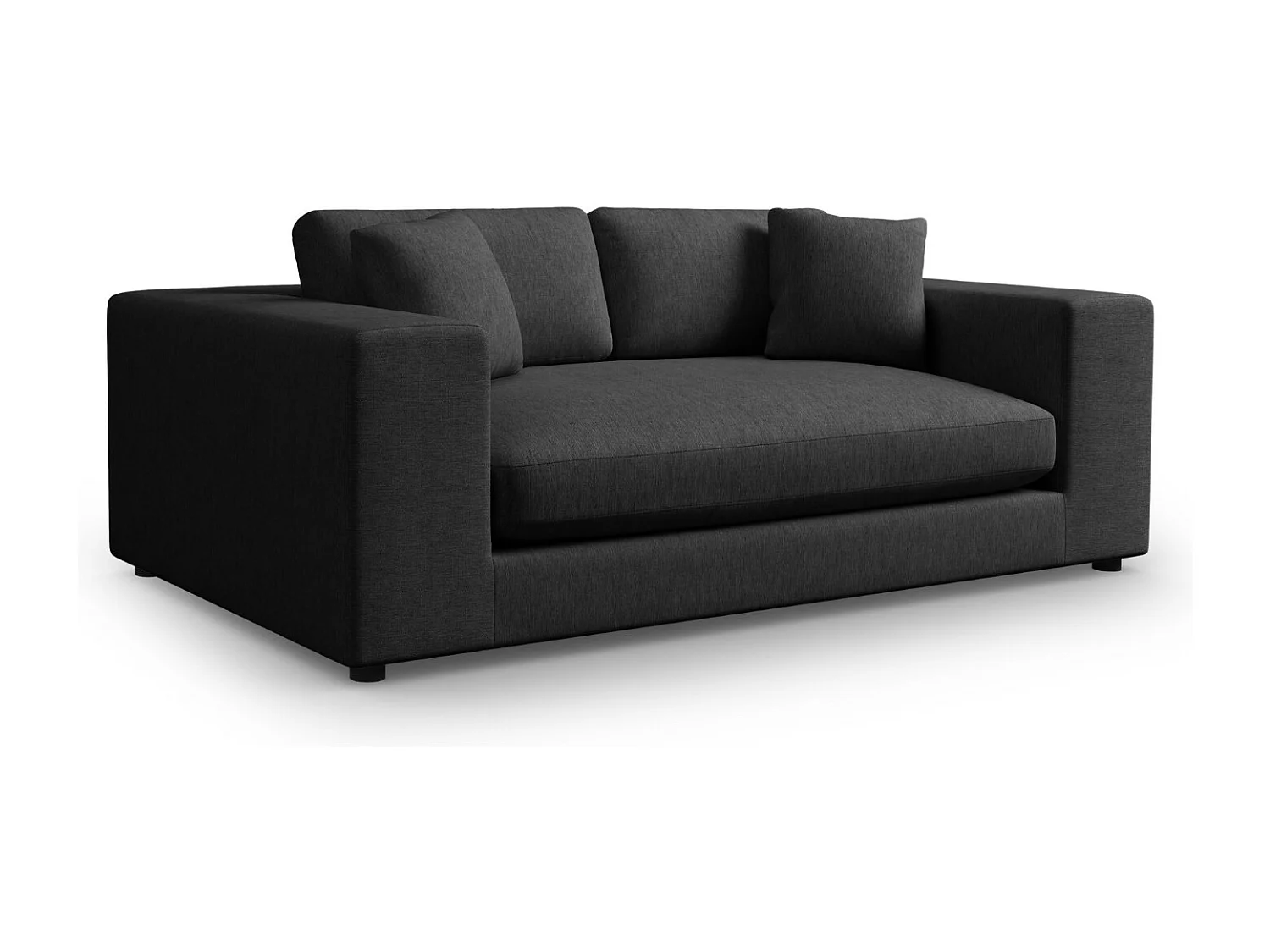 CXL by Christian Lacroix - Bank "Tendance" 3 zitplaatsen, Structurele stof, Zwart - 220x122x72cm