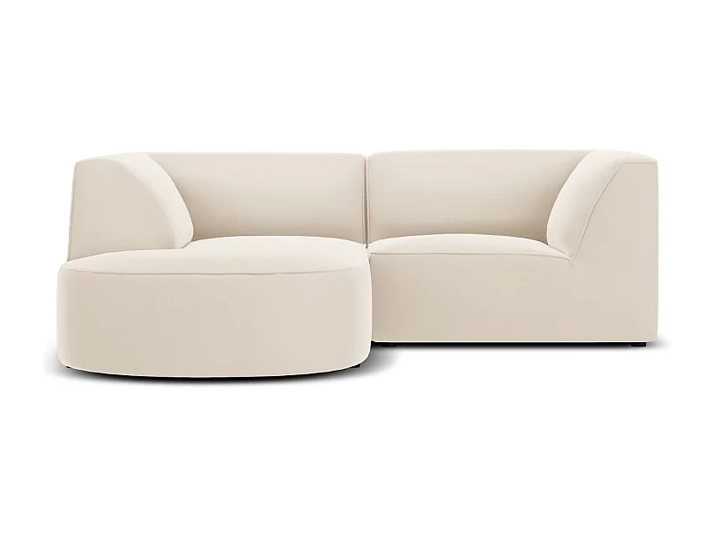 CXL by Christian Lacroix - 3-Sitzer Ecksofa links "Charles" Sitzer aus Samt beige - 186x180x69cm