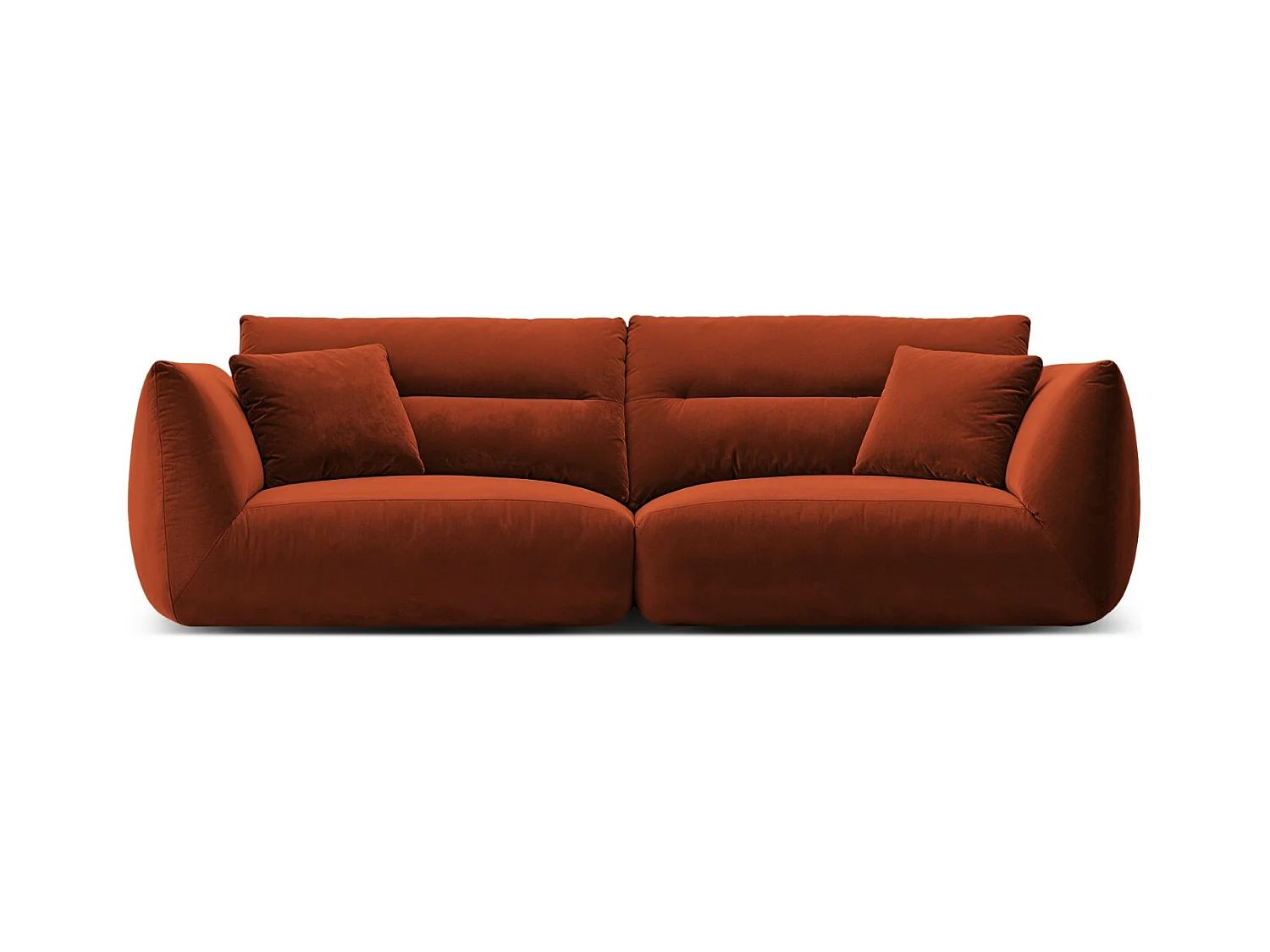 CXL by Christian Lacroix - Modulaire bank "Maurie" 4 zitplaatsen, Flueel, Kastanjebruin - 264x107x90cm