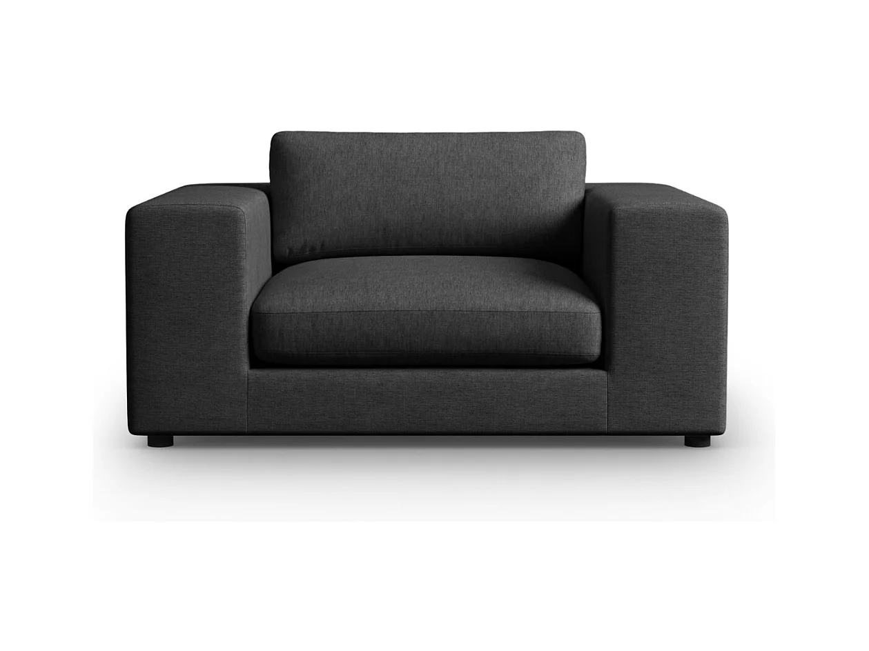 CXL by Christian Lacroix - Bank "Tendance" 1,5 zitplaatsen, Structurele stof, Zwart - 156x122x72cm