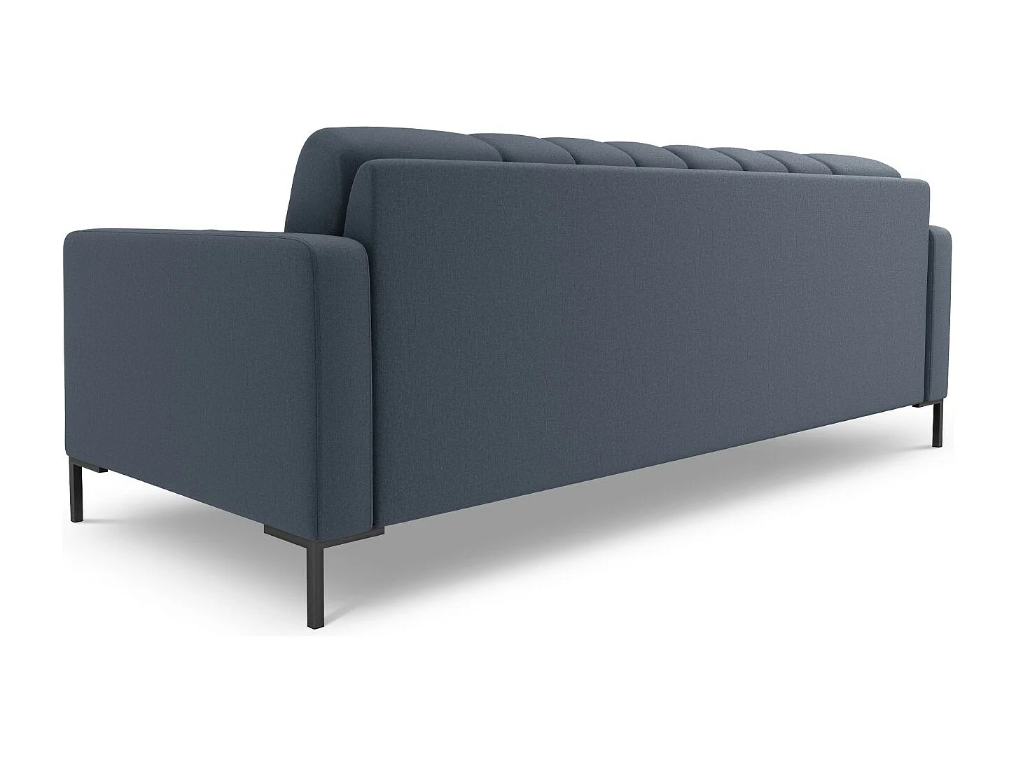 Cosmopolitan Design - Bank "Bali" 4 zitplaatsen, Structurele stof, Donkerblauw - 217x92x75cm