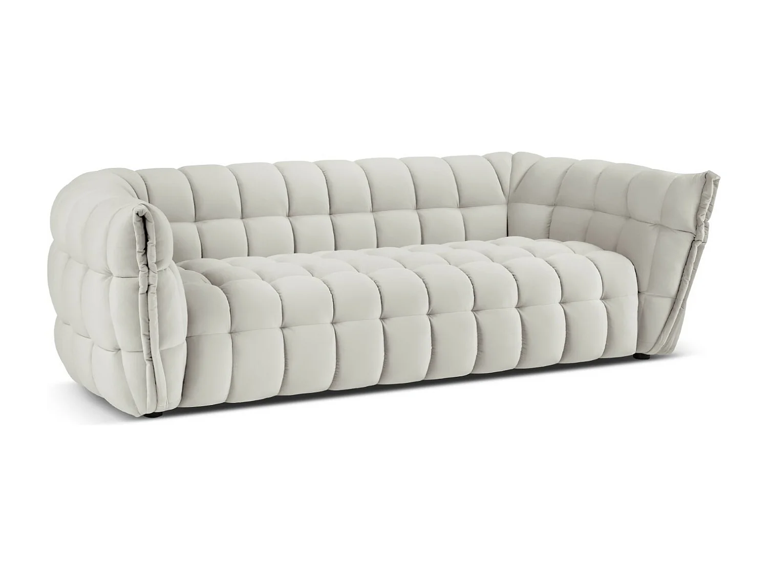 CXL by Christian Lacroix - 3-Sitzer Sofa "Cedric" Sitzer aus Samt leichtes beige - 225x110x68cm