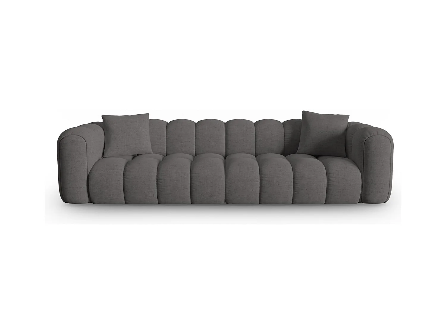 CXL by Christian Lacroix - Modulaire bank "Clotilde" 4 zitplaatsen, Structurele stof, Grijs - 298x94x70cm