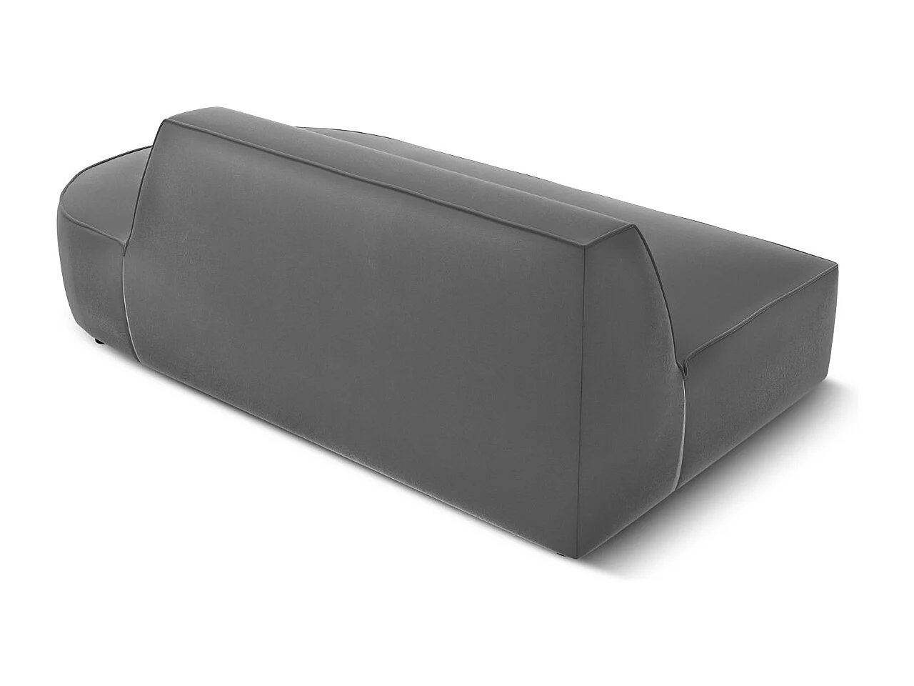 CXL by Christian Lacroix - Sofa modułowa bok prawy, "Charles" 2 miejsca welur, szary ciemny - 181x93x69cm