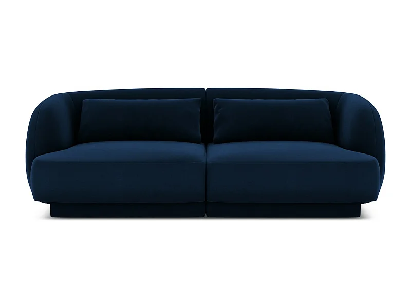 Cosmopolitan Design - Bank "Tulum" 2 zitplaatsen, Flueel, Koningsblauw - 180x90x70cm