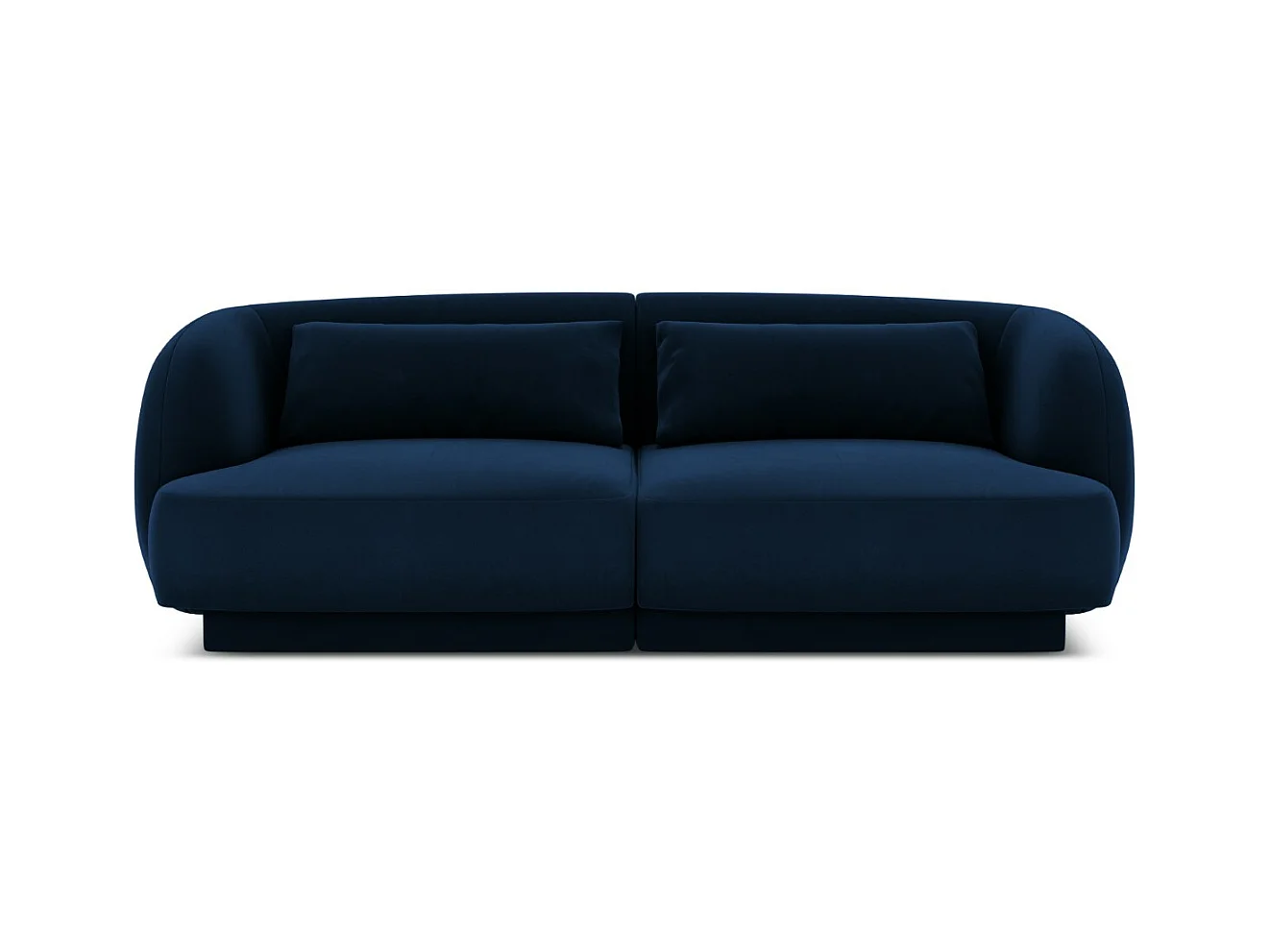 Cosmopolitan Design - Canapé "Tulum" 2 places en velours bleu roi - 180x90x70cm
