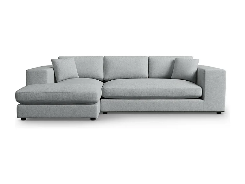 CXL by Christian Lacroix - 5-Sitzer Ecksofa links "Tendance" Sitzer aus strukturiertem Stoff hellgrau - 282x174x72cm