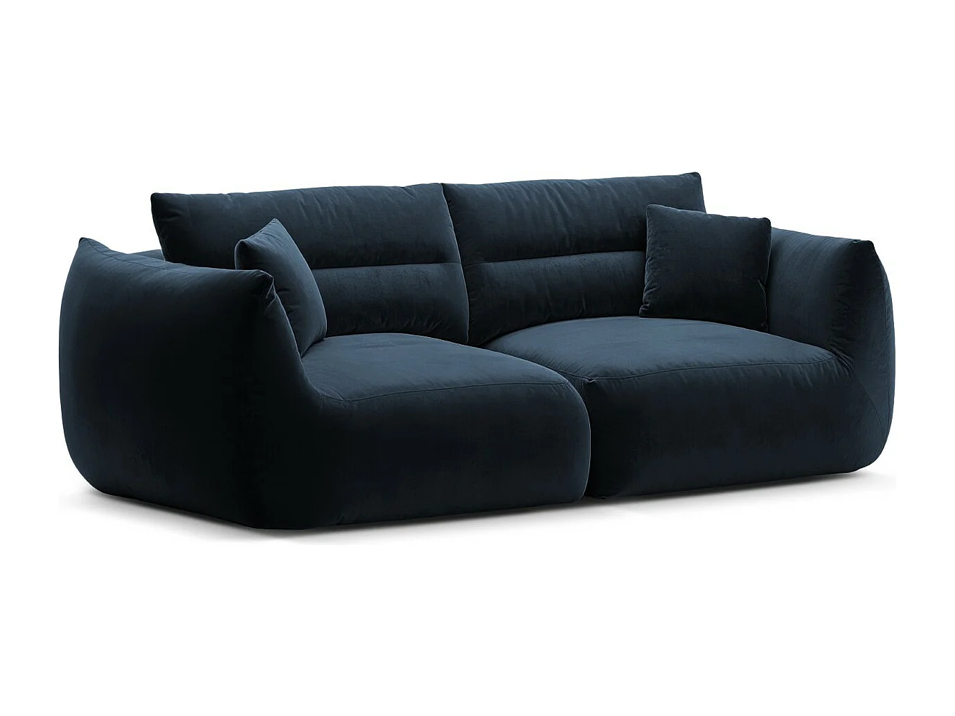 CXL by Christian Lacroix - Canapé modulable "Maurie" 3 places en velours bleu roi - 224x107x90cm