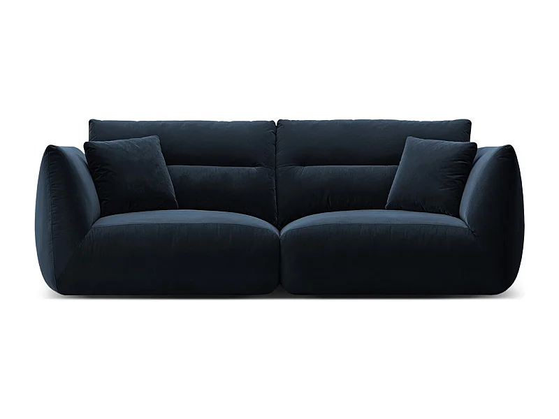 CXL by Christian Lacroix - Sofá modular "Maurie" 3 lugares em veludo azul real - 224x107x90cm