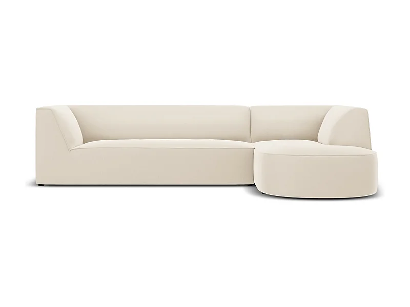 CXL by Christian Lacroix - 4-Sitzer Ecksofa rechts "Charles" Sitzer aus Samt beige - 273x180x69cm