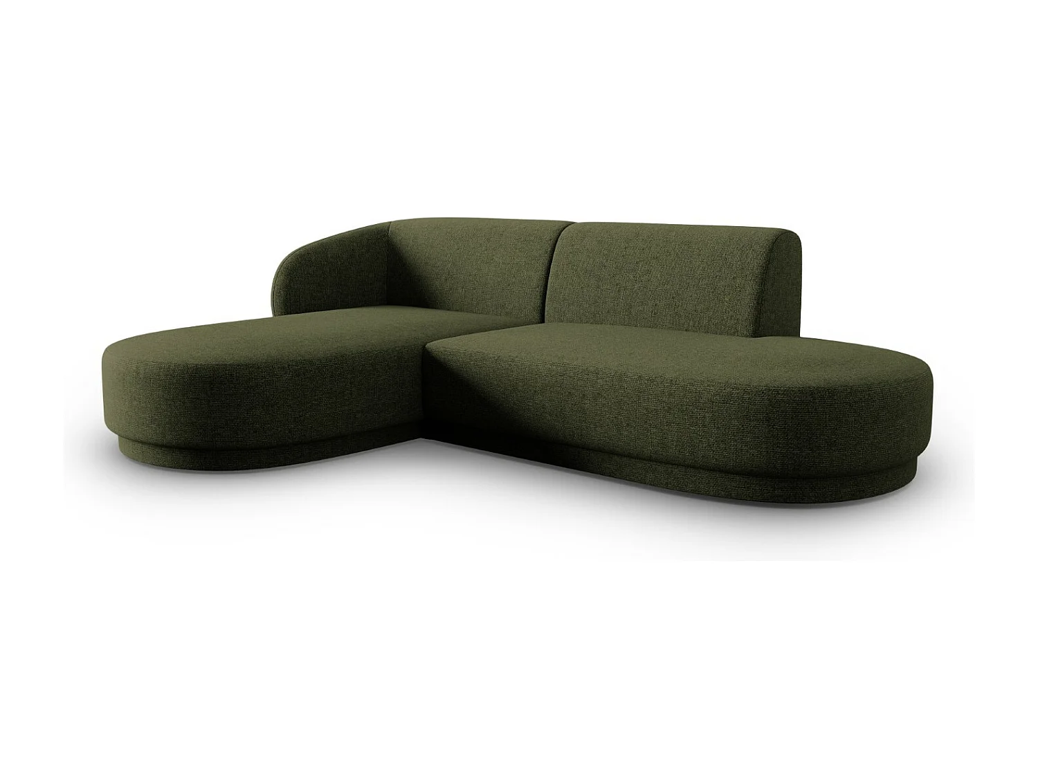 CXL by Christian Lacroix - Modulaire hoekbank links "Lionel" 4 zitplaatsen, Chenille, Heide Groen - 233x155x74cm