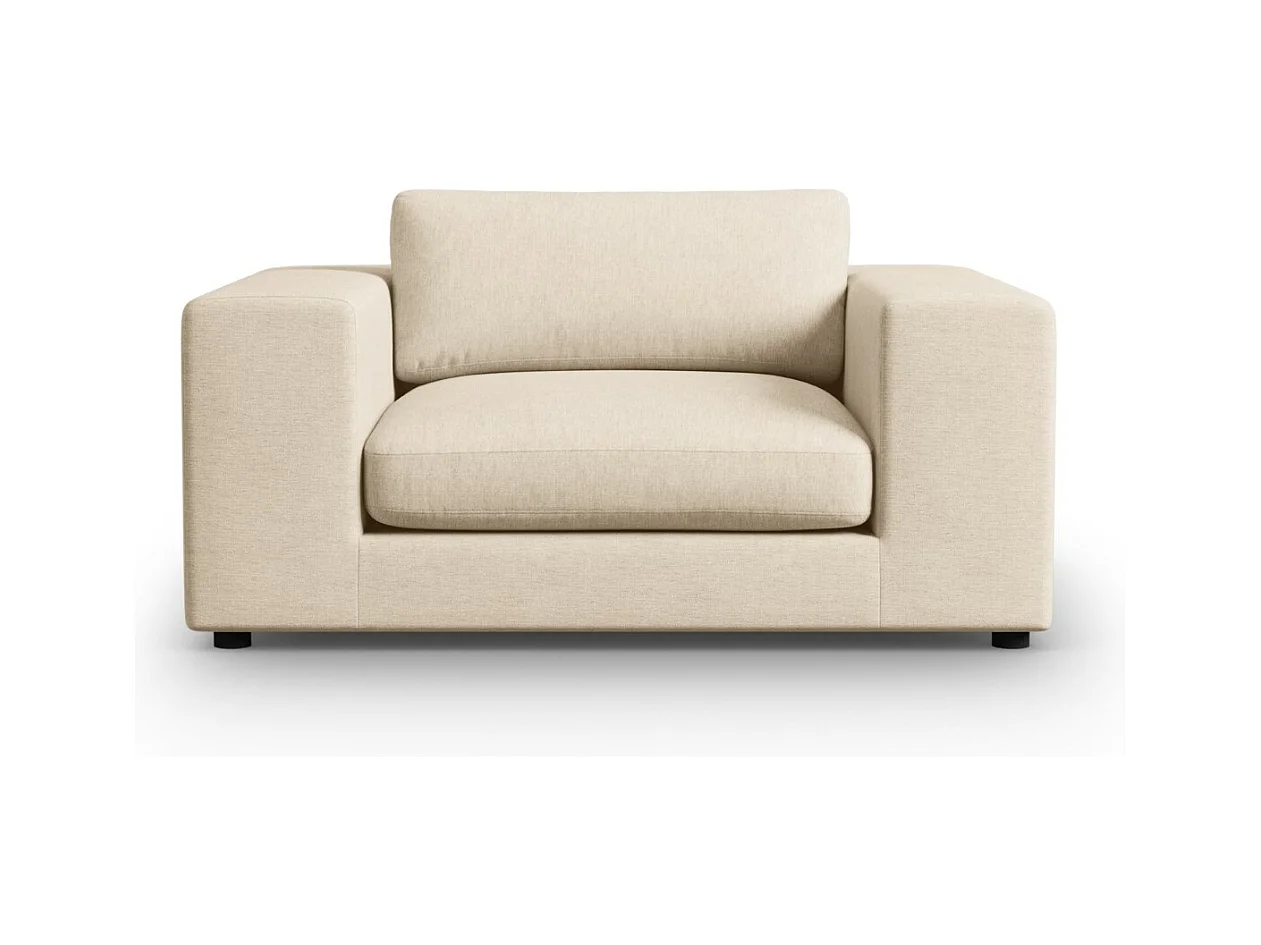 CXL by Christian Lacroix - Canapé "Tendance" 1,5 place en tissu structurel beige - 156x122x72cm