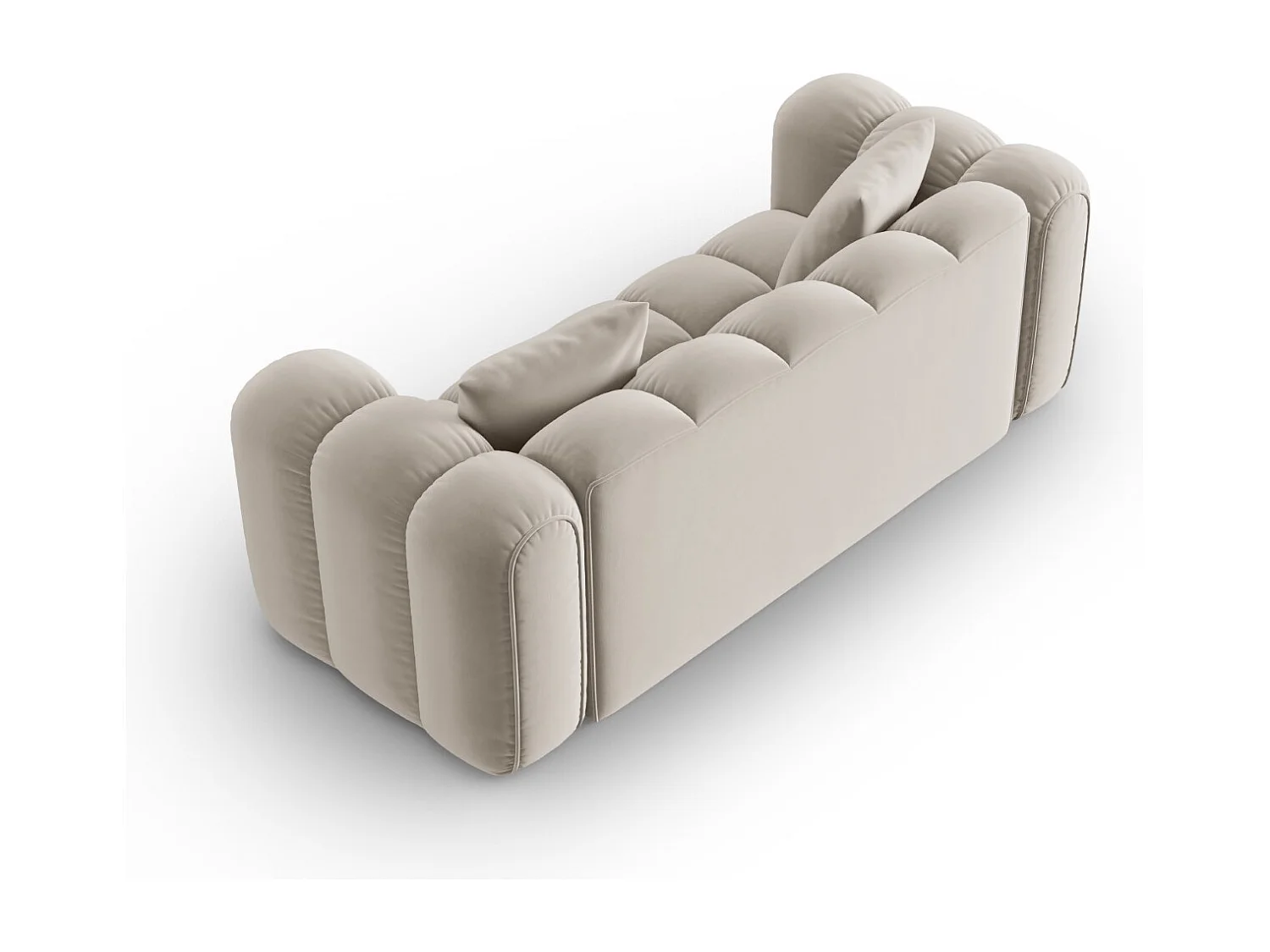 CXL by Christian Lacroix - Canapé "Clotilde" 2 places en velours écru - 208x94x70cm