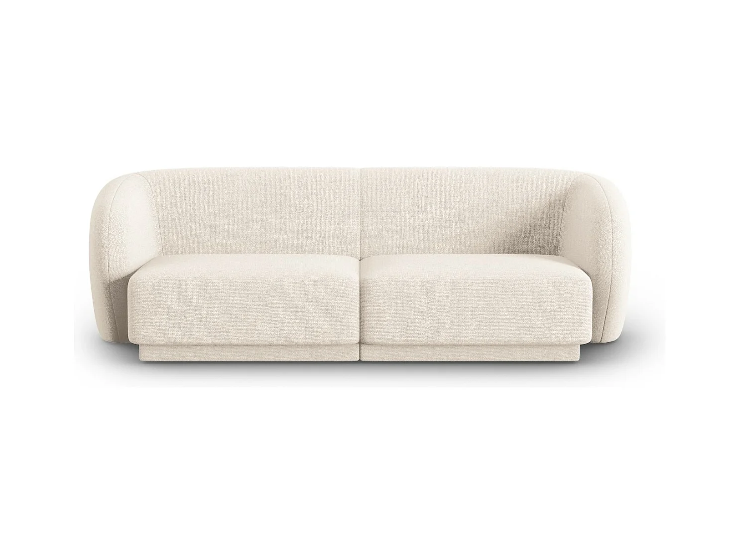 CXL by Christian Lacroix - Canapé modulable "Lionel" 2 places en chenille beige clair mélange - 188x93x74cm