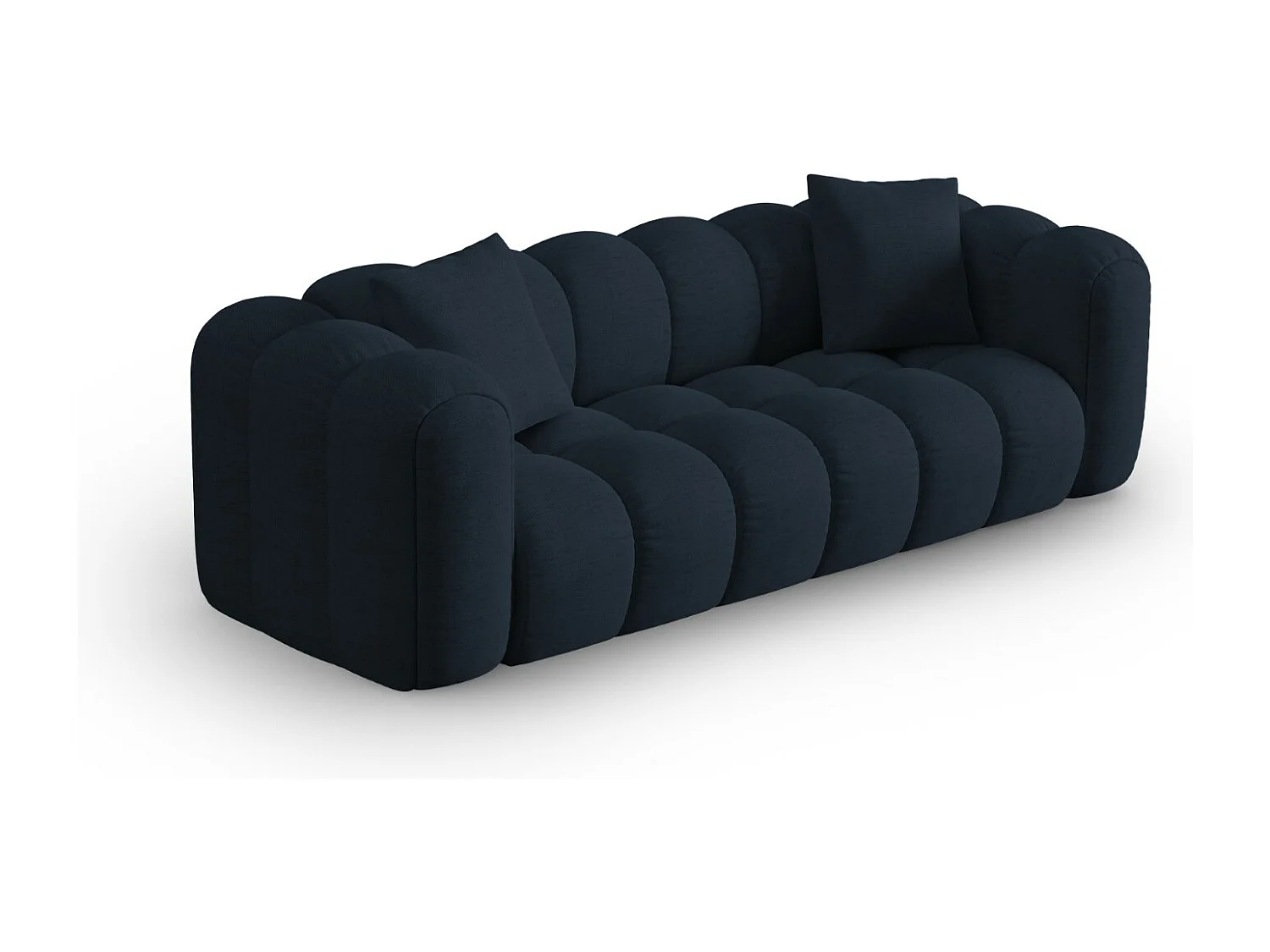 CXL by Christian Lacroix - Sofa, "Clotilde" 3 miejsca tkanina strukturalna, błękit królewski - 242x94x70cm