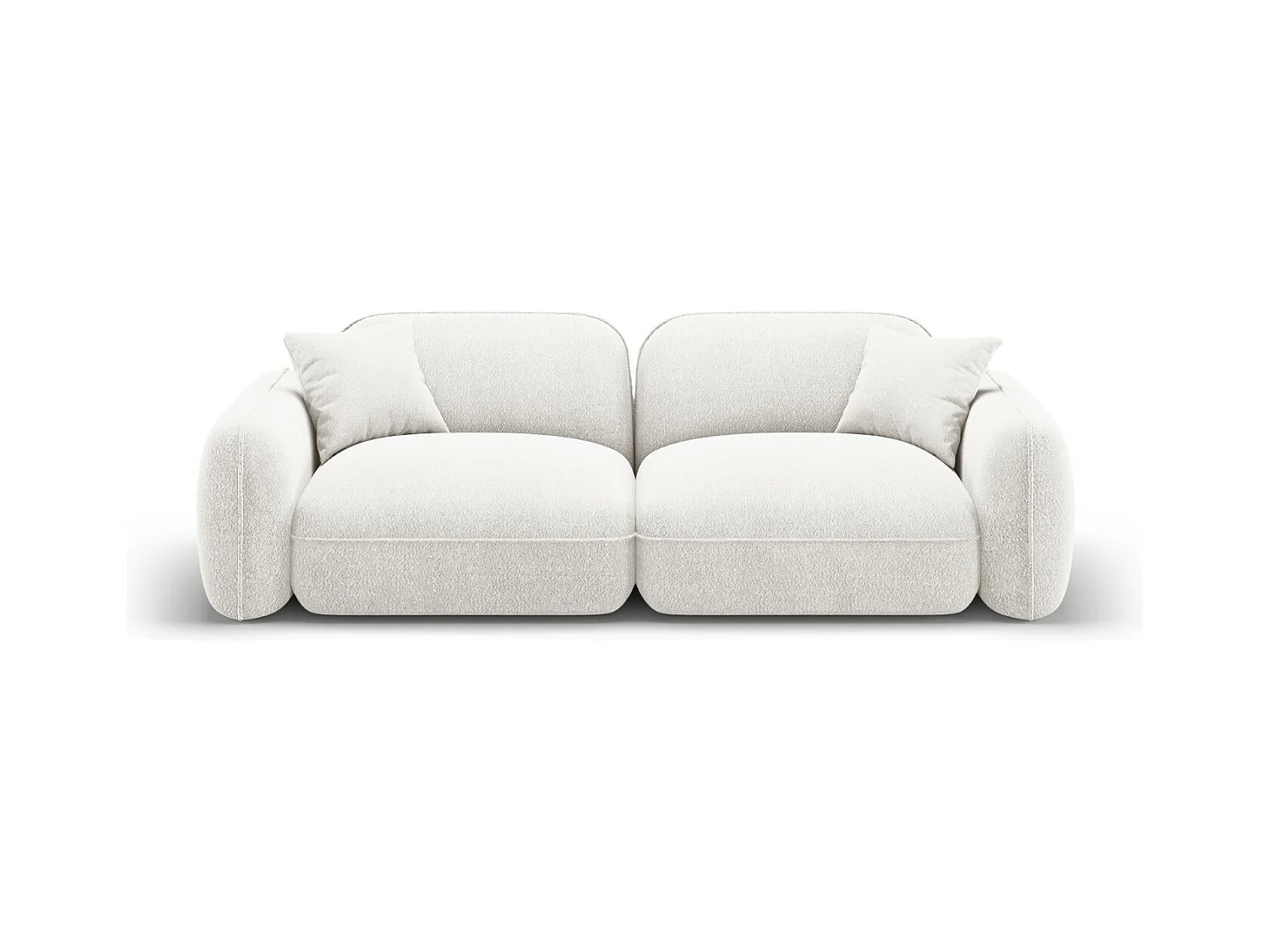 CXL by Christian Lacroix - Canapé modulable "Lucien" 3 places en velours ivoire - 230x90x70cm