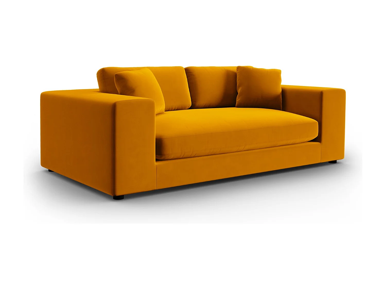 CXL by Christian Lacroix - Canapé "Tendance" 3 places en velours or - 220x122x72cm