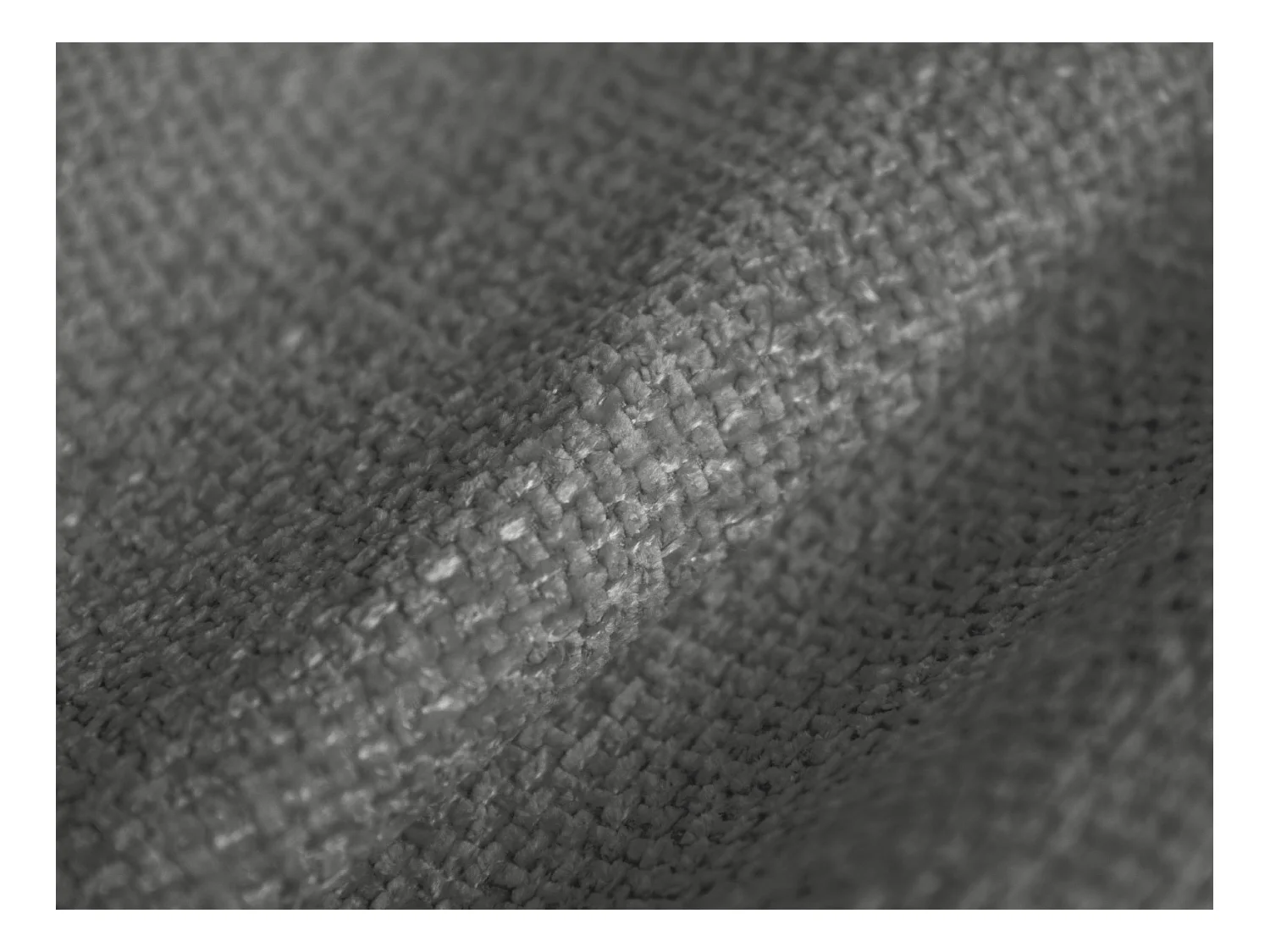 CXL by Christian Lacroix - Canapé modulable "Lionel" 2 places en chenille gris foncé mélange - 188x93x74cm