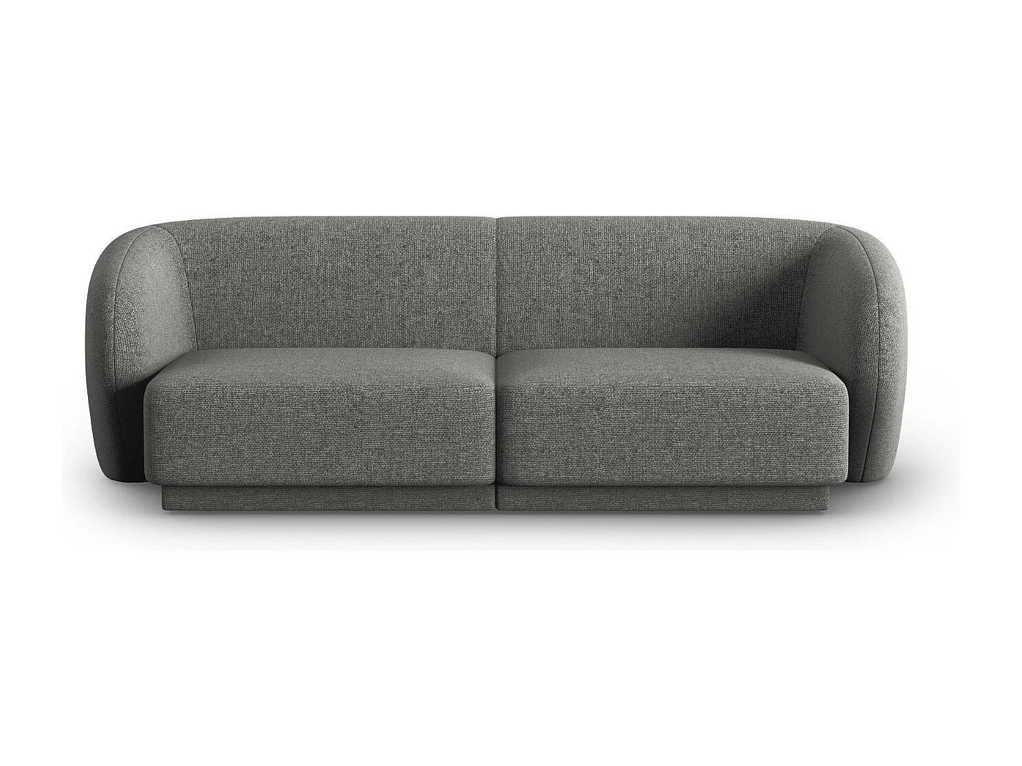 CXL by Christian Lacroix - Canapé modulable "Lionel" 2 places en chenille gris foncé mélange - 188x93x74cm