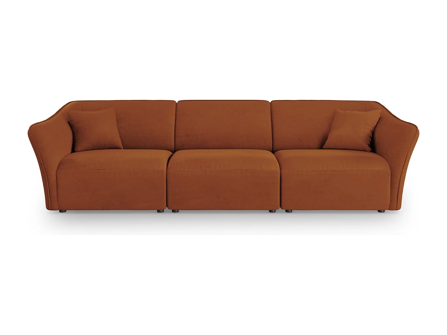 Cosmopolitan Design - Modulaire bank "Tokyo" 5 zitplaatsen, Boucle, Baksteen - 292x102x79cm