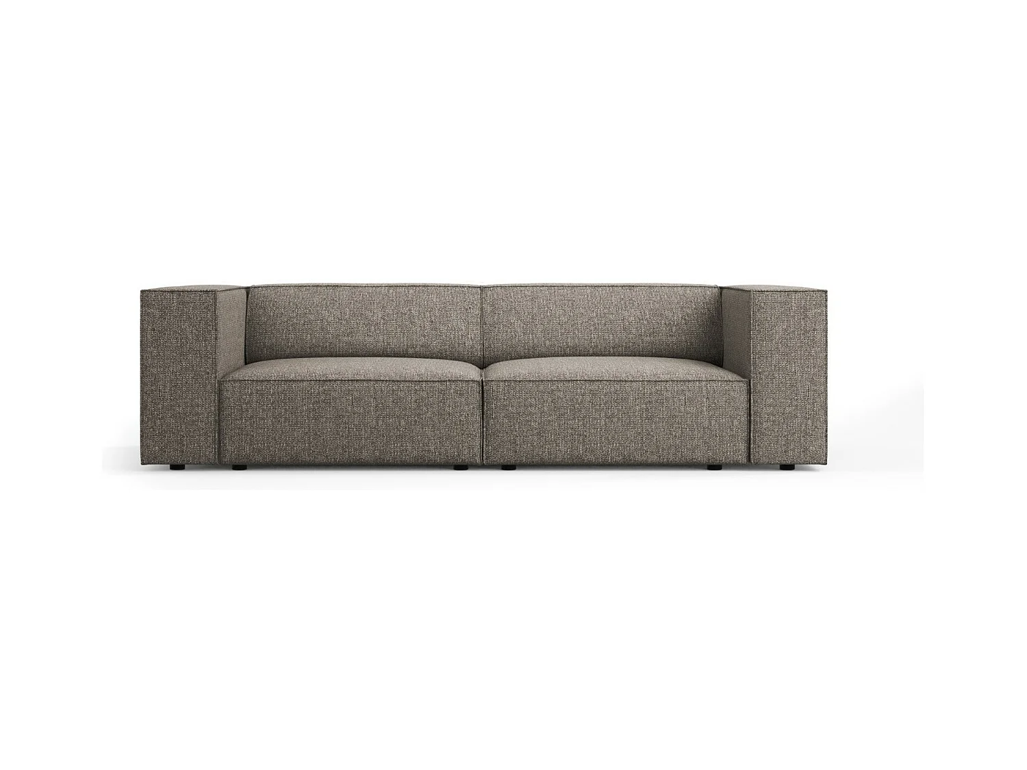 Cosmopolitan Design - Bank "Arendal" 3 zitplaatsen, Chenille, Grijs - 204x102x70cm