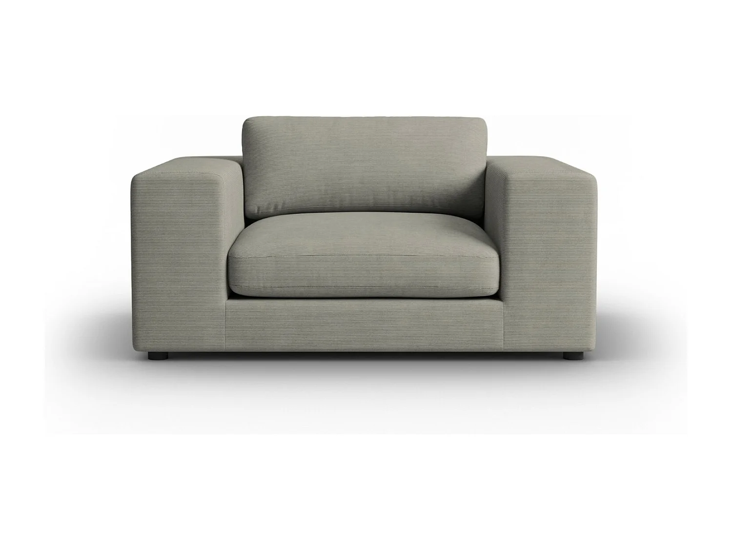 CXL by Christian Lacroix - Sofa, "Tendance" 1,5 miejsca sztruks, szary jasny - 156x122x72cm