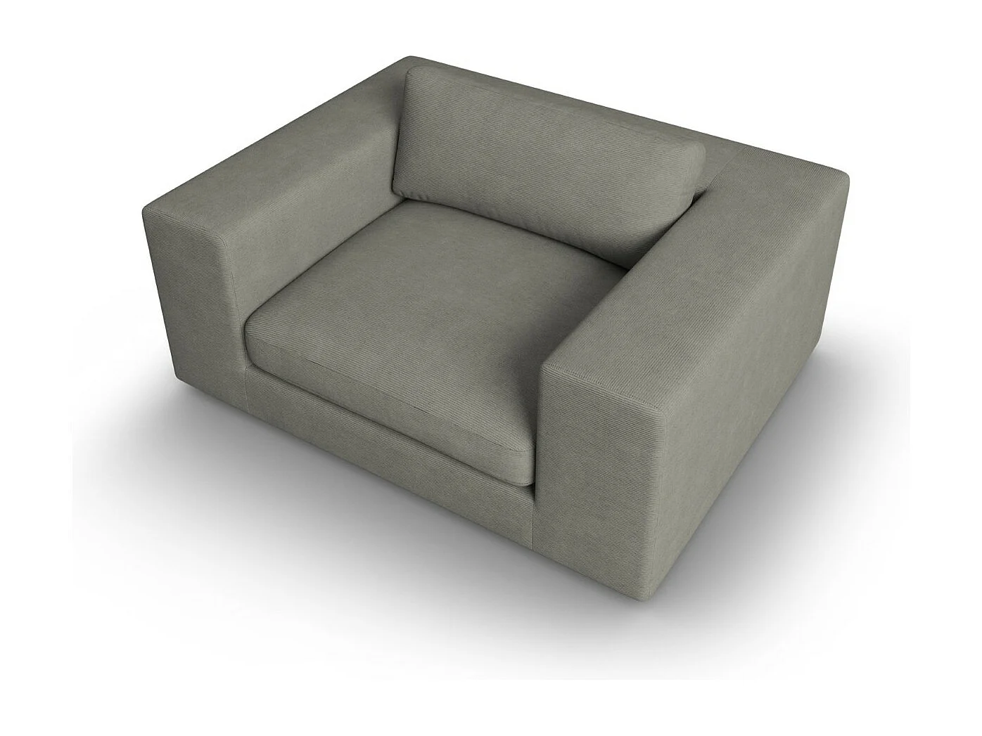 CXL by Christian Lacroix - Sofa, "Tendance" 1,5 miejsca sztruks, szary jasny - 156x122x72cm