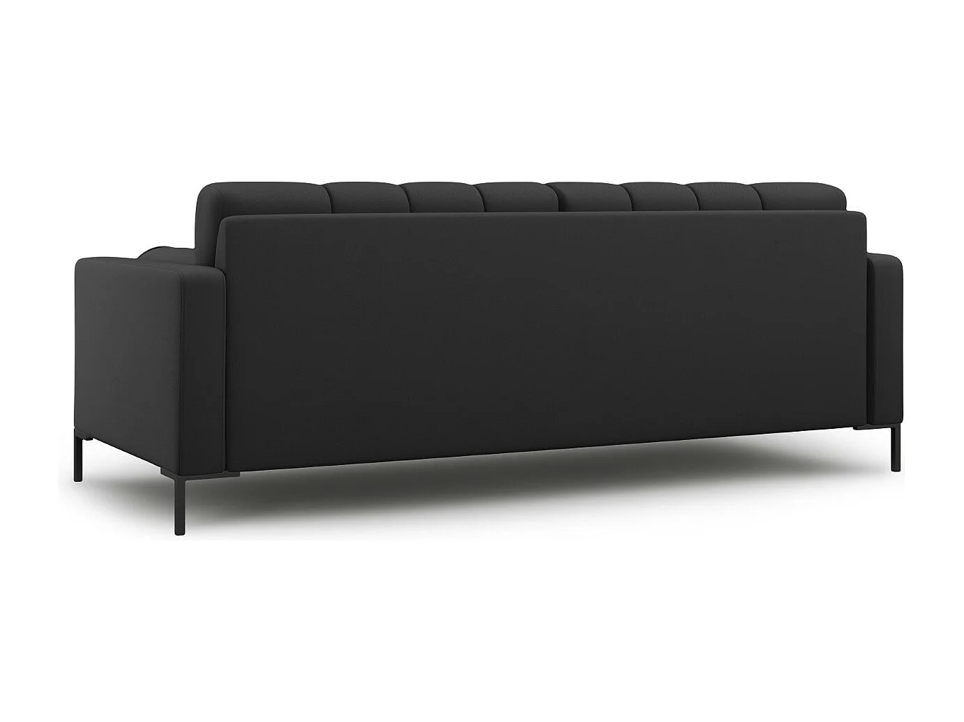 Cosmopolitan Design - Sofa, "Bali" 4 miejsca tkanina strukturalna, szary ciemny - 217x92x75cm