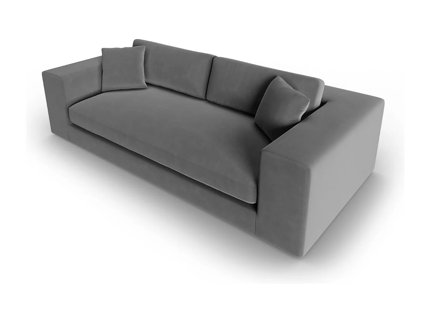 CXL by Christian Lacroix - Sofa, "Tendance" 4 miejsca welur, szary - 262x122x72cm