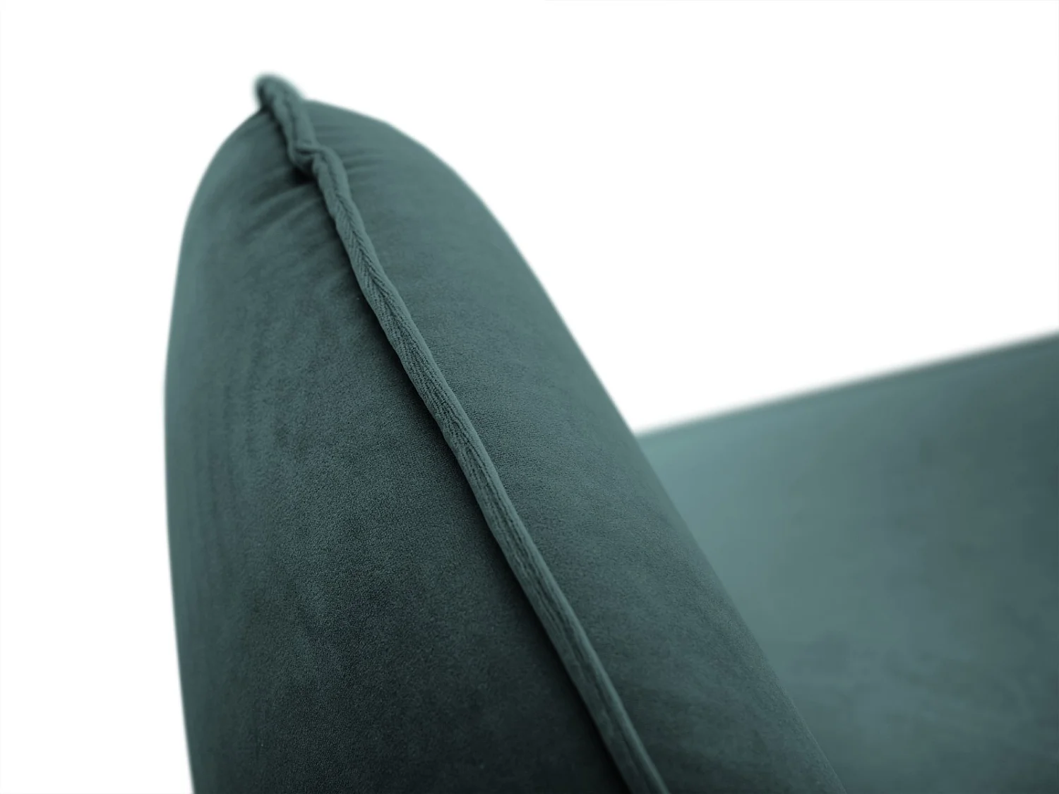 Cosmopolitan Design - Canapé d'angle gauche "Vienna" 6 places en velours pétrole - 275x185x95cm