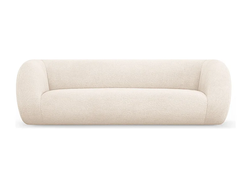 Cosmopolitan Design - Canapé "Essen" 3 places en bouclé beige - 230x95x86cm