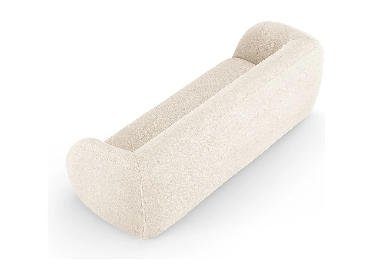 Cosmopolitan Design - Bank "Essen" 3 zitplaatsen, Boucle, Beige - 230x95x86cm