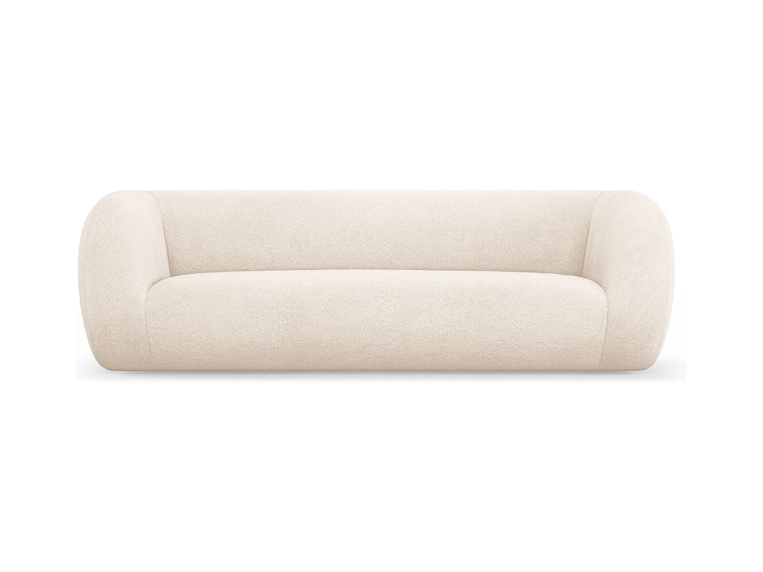 Cosmopolitan Design - Canapé "Essen" 3 places en bouclé beige - 230x95x86cm