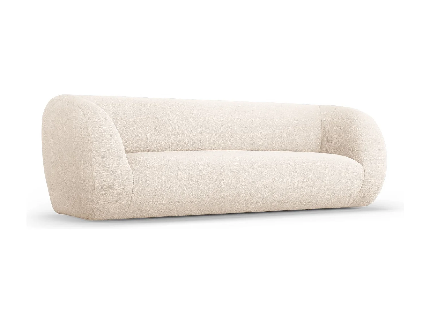 Cosmopolitan Design - 3-Sitzer Sofa "Essen" aus Boucle beige - 230x95x86cm