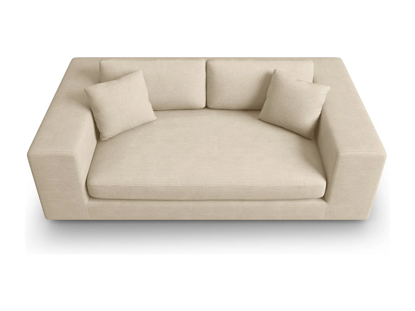 CXL by Christian Lacroix - 3-Sitzer Sofa "Tendance" Sitzer aus Cord leichtes beige - 220x122x72cm