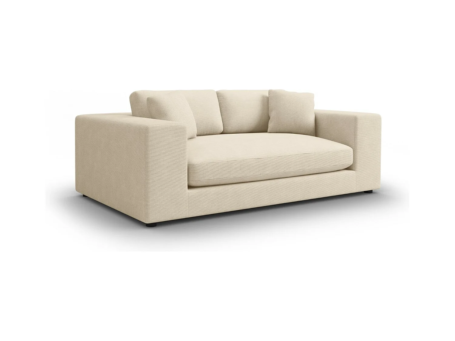 CXL by Christian Lacroix - Bank "Tendance" 3 zitplaatsen, Ribfluwelen, Lichtbeige - 220x122x72cm
