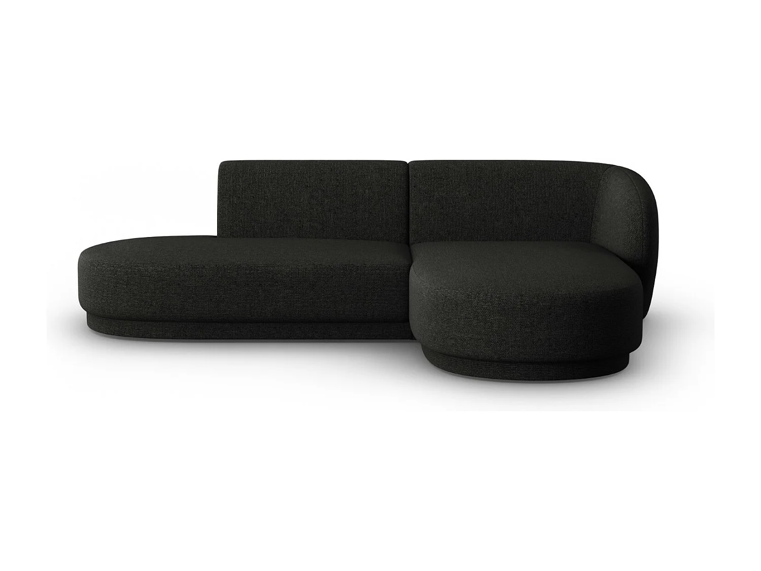 CXL by Christian Lacroix - 4-Sitzer modulares Ecksofa rechts "Lionel" Sitzer aus Chenille-Stoff mischung schwarz - 233x155x74cm