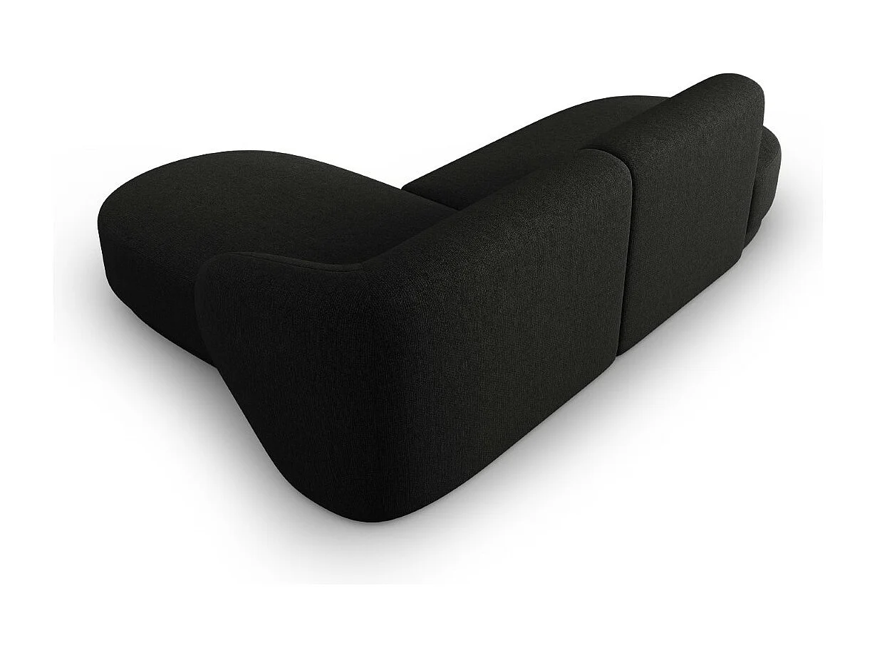 CXL by Christian Lacroix - 4-Sitzer modulares Ecksofa rechts "Lionel" Sitzer aus Chenille-Stoff mischung schwarz - 233x155x74cm
