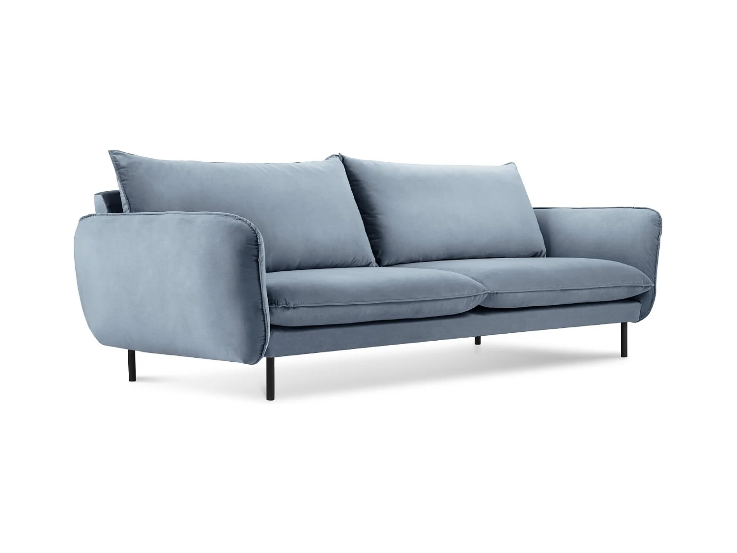 Cosmopolitan Design - Bank "Vienna" 3 zitplaatsen, Flueel, Blauw - 200x92x95cm