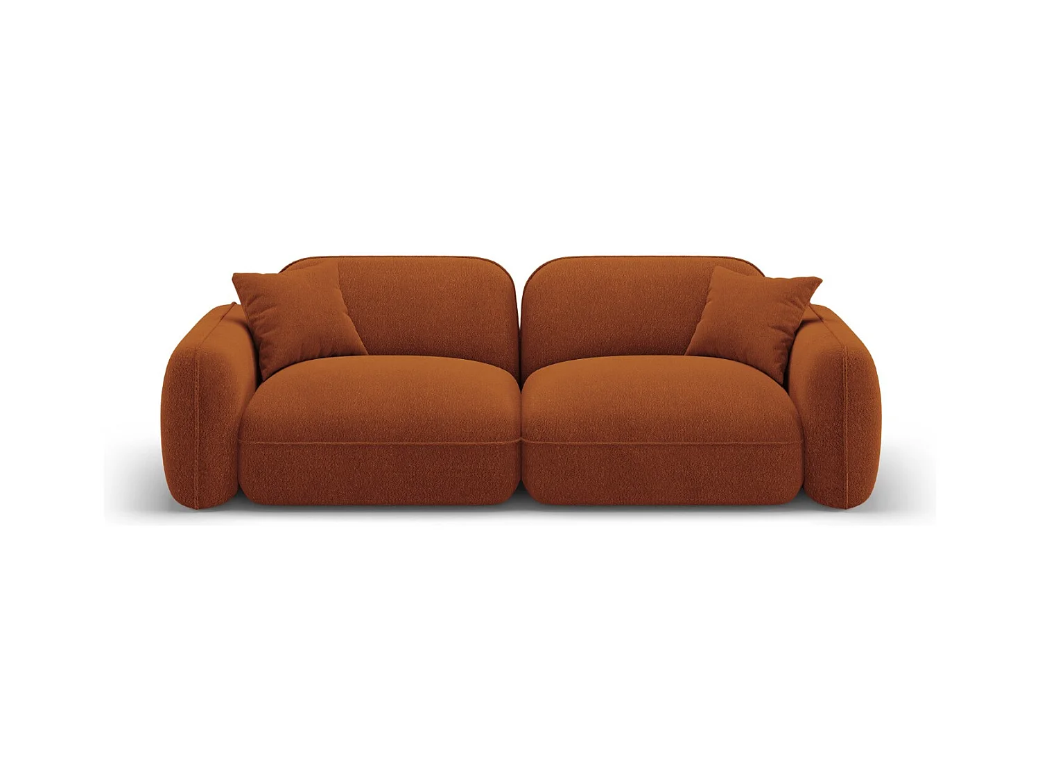 CXL by Christian Lacroix - Modulaire bank "Lucien" 3 zitplaatsen, Flueel, Terracotta - 230x90x70cm