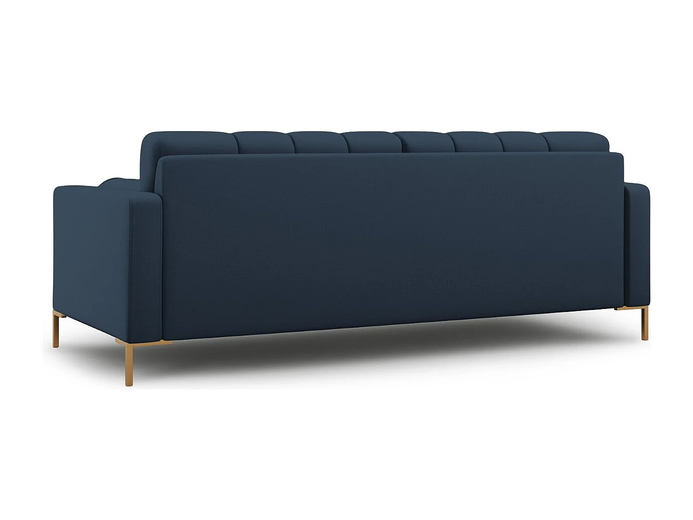 Cosmopolitan Design - 3-Sitzer Sofa "Bali" aus strukturiertem Stoff blau - 177x92x75cm