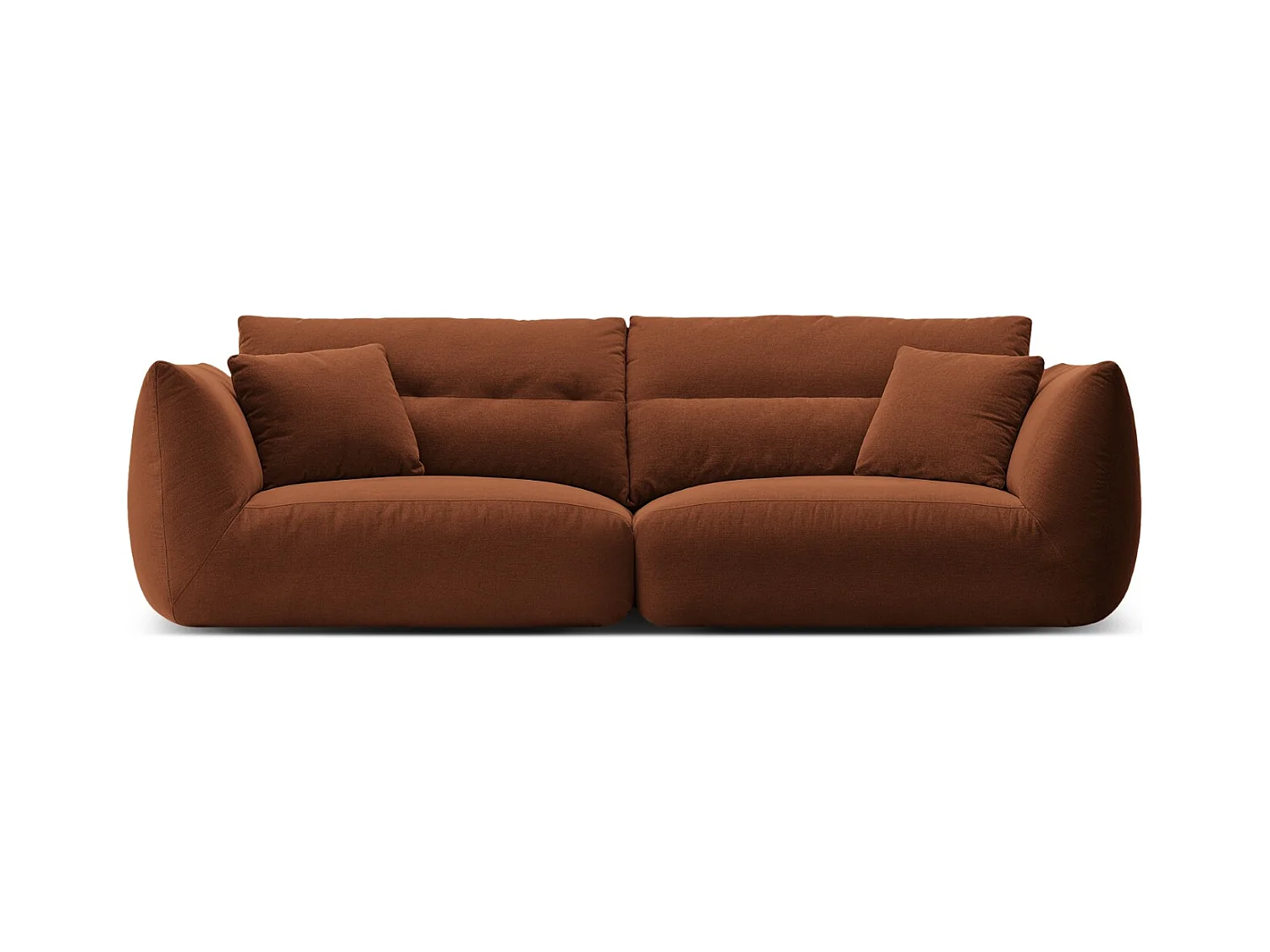 CXL by Christian Lacroix - Modulaire bank "Maurie" 4 zitplaatsen, Chenille, Baksteen - 264x107x90cm