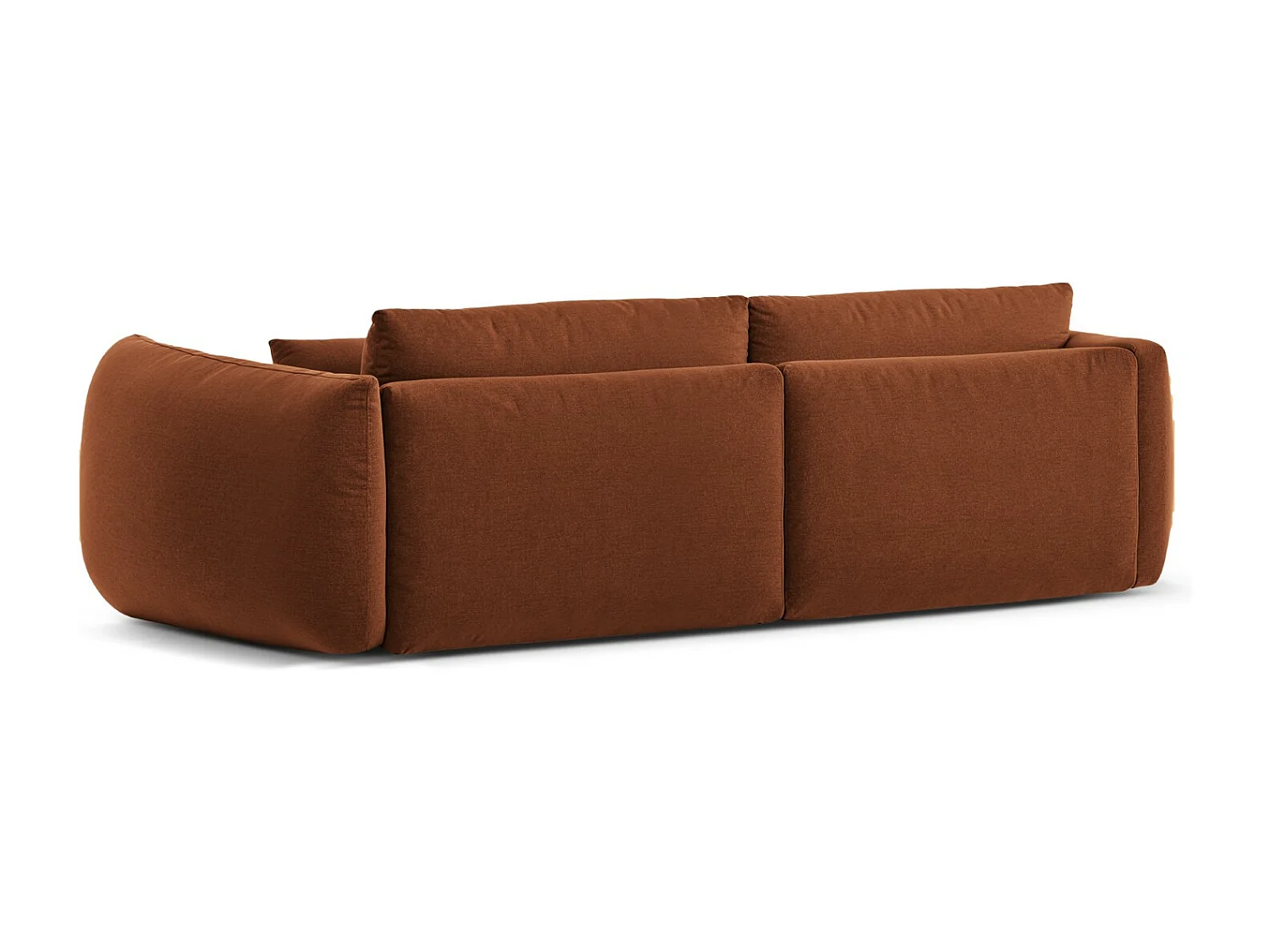 CXL by Christian Lacroix - Sofá modular "Maurie" 4 lugares em tecido chenille tijolo - 264x107x90cm