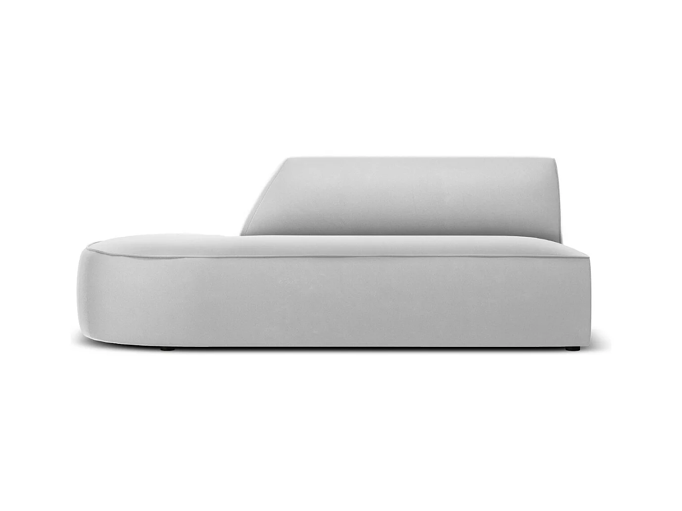 CXL by Christian Lacroix - Linker modulaire bank "Charles" 2 zitplaatsen, Flueel, Lichtgrijs - 181x93x69cm