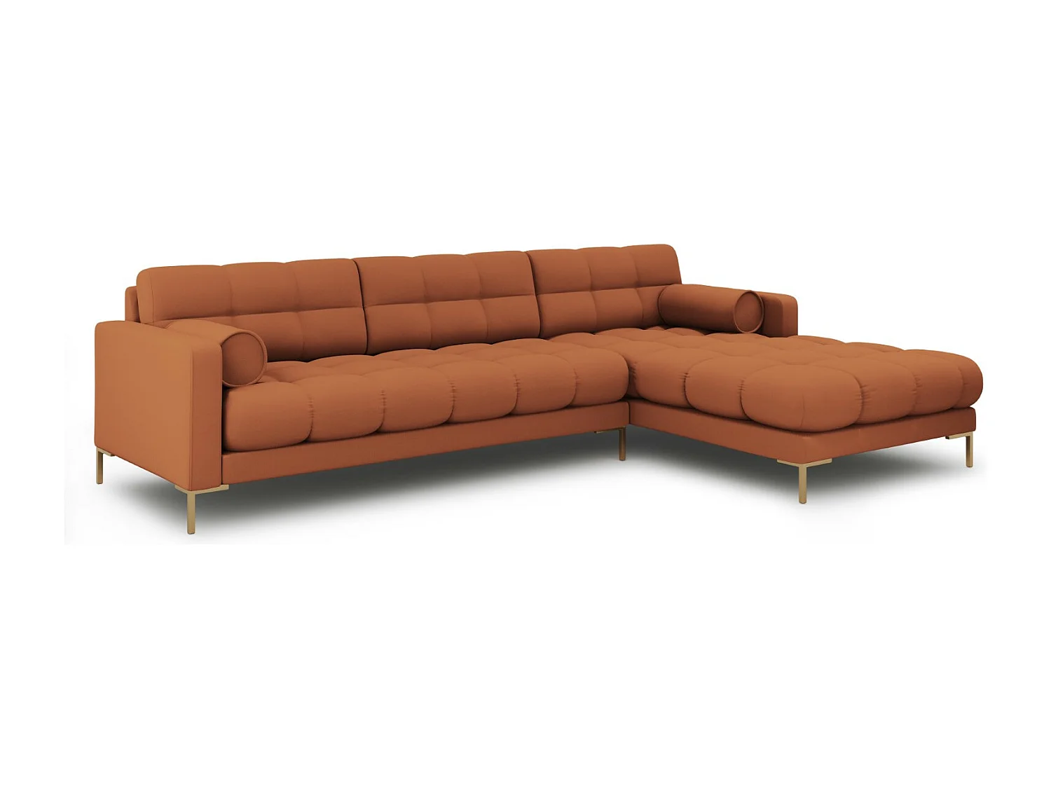 Cosmopolitan Design - Narożnik prawy, "Bali" 5 miejsc tkanina strukturalna, cegła - 293x185x75cm