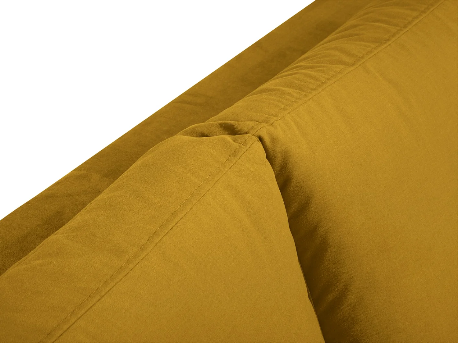 Cosmopolitan Design - Sofá de canto esquerdo "Hastings" 5 lugares em veludo amarelo - 301x216x75cm