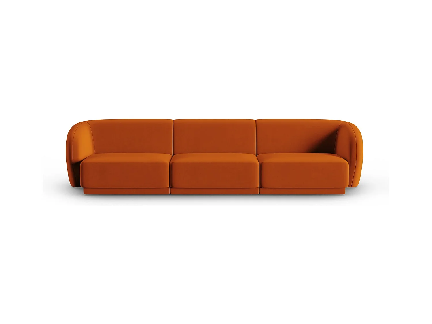 CXL by Christian Lacroix - Modulaire bank "Lionel" 3 zitplaatsen, Flueel, Terracotta - 266x93x74cm